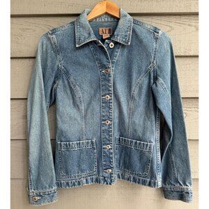 AT Denim by Ann Taylor Jacket XS Hong Kong Y2K